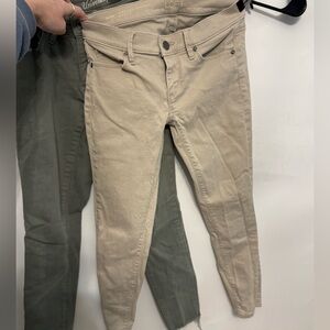 Loft skinny ankle jeans & crop mid rise universal threads green and khaki
